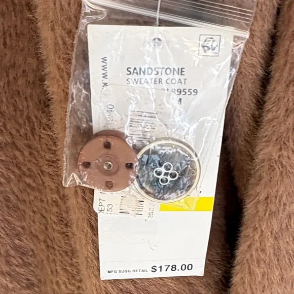 Karen Kane Sandstone Sweater coat - Picture 3 of 4
